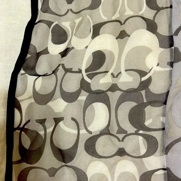 Coach Signature C Silk Scarf - Picture 8 of 9